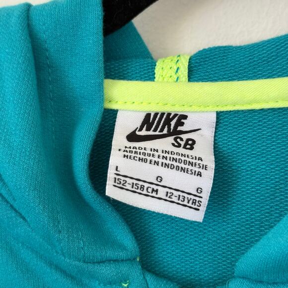 NWT Nike SB Teal Hooded Jacket Long Sleeve Full Zip Athletic-Large (12-13 YRS) - Picture 3 of 4